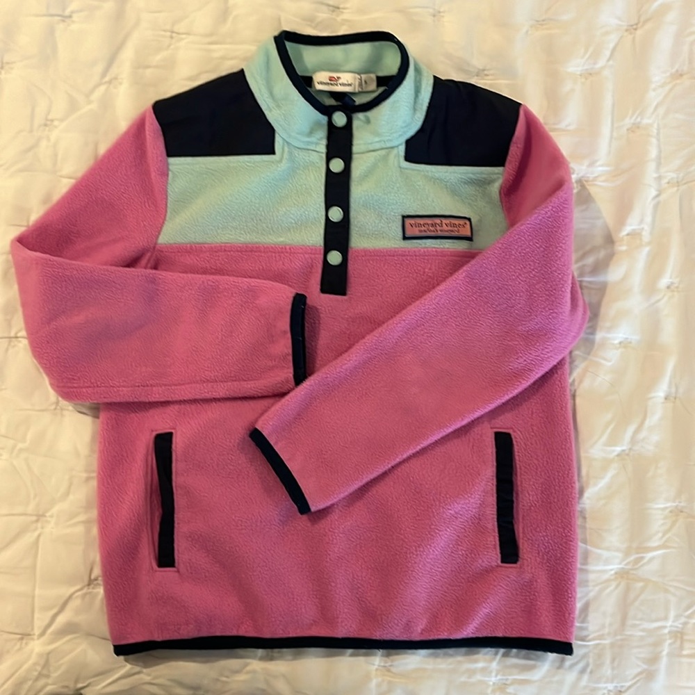 Vineyard vines pullover fleece EUC size s 7-8